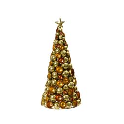 Árbol de Navidad Metal Oro Ámbar XMAS TIME