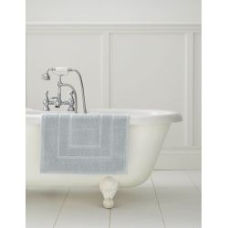 Alfombrilla de Baño Cotton Border Azul Mar