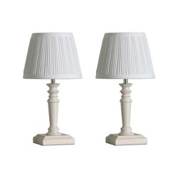 2 Lámparas de Mesa Tate Blanco