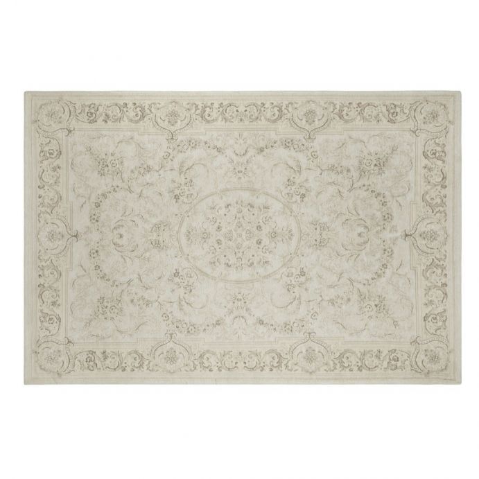 alfombra elegante de diseño clásico en color gris claro