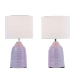 2 Lámparas de Mesa Penny Lavanda
