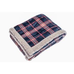Manta Cuadros Sherpa Azul Topo, Bagley's Lane