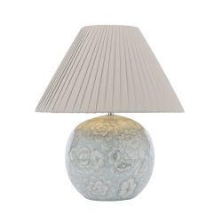 Lámpara de mesa Montford azul con pantalla
