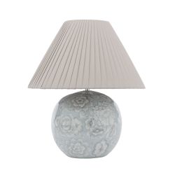 Lámpara de mesa Montford azul con pantalla
