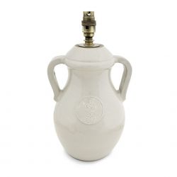 base de lámpara con diseño de jarrón ánfora cerámica esmaltada