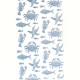 rodillo para pintar con patrones de diseño marino cangrejos, estrellas y peces