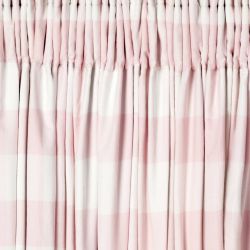 cortinas Oxford check rosa