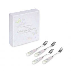 conjunto de 4 tenedores de postre butterfly garden