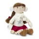 muñeca blandita de peluche con vestido de invierno en rojo y blanco ideal para regalar en navidad