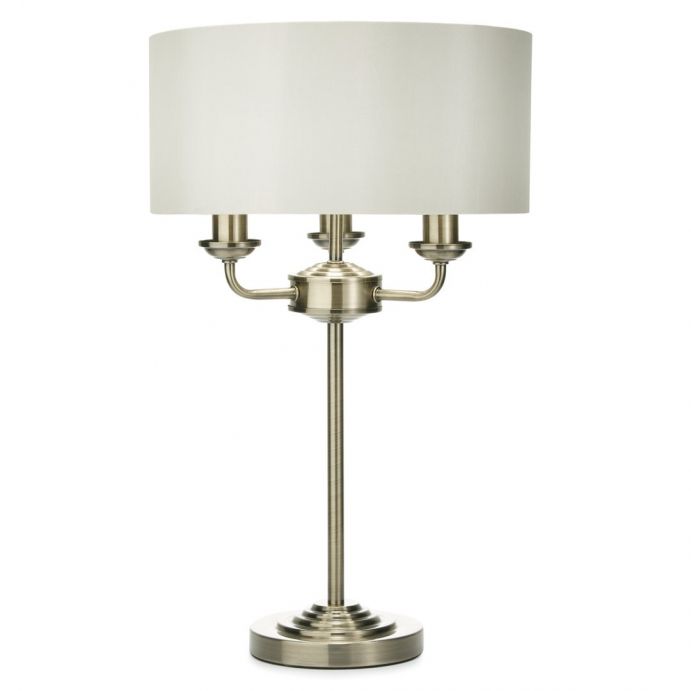 lámpara de mesa Sorrento bronce / marfil