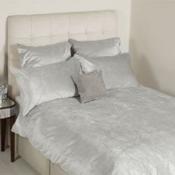 ropa de cama Alana terciopelo plata