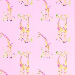 papel pintado Giraffes rosa
