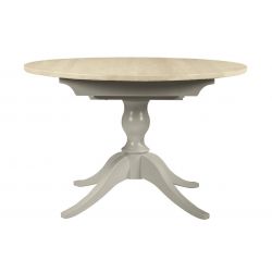 mesa redonda Oakham gris francés extensible