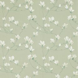 papel pintado de flores verde seto Magnolia Grove, de Laura Ashley