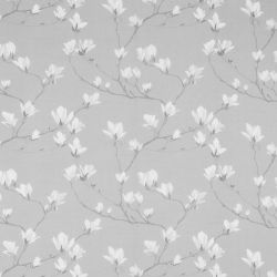 tela de diseño en gris con estampado de flores 